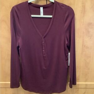 Athleta Nighttime Bliss Sleep Shirt - Burgundy, Size L
